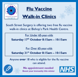 Flu Walk In Clinic Poster